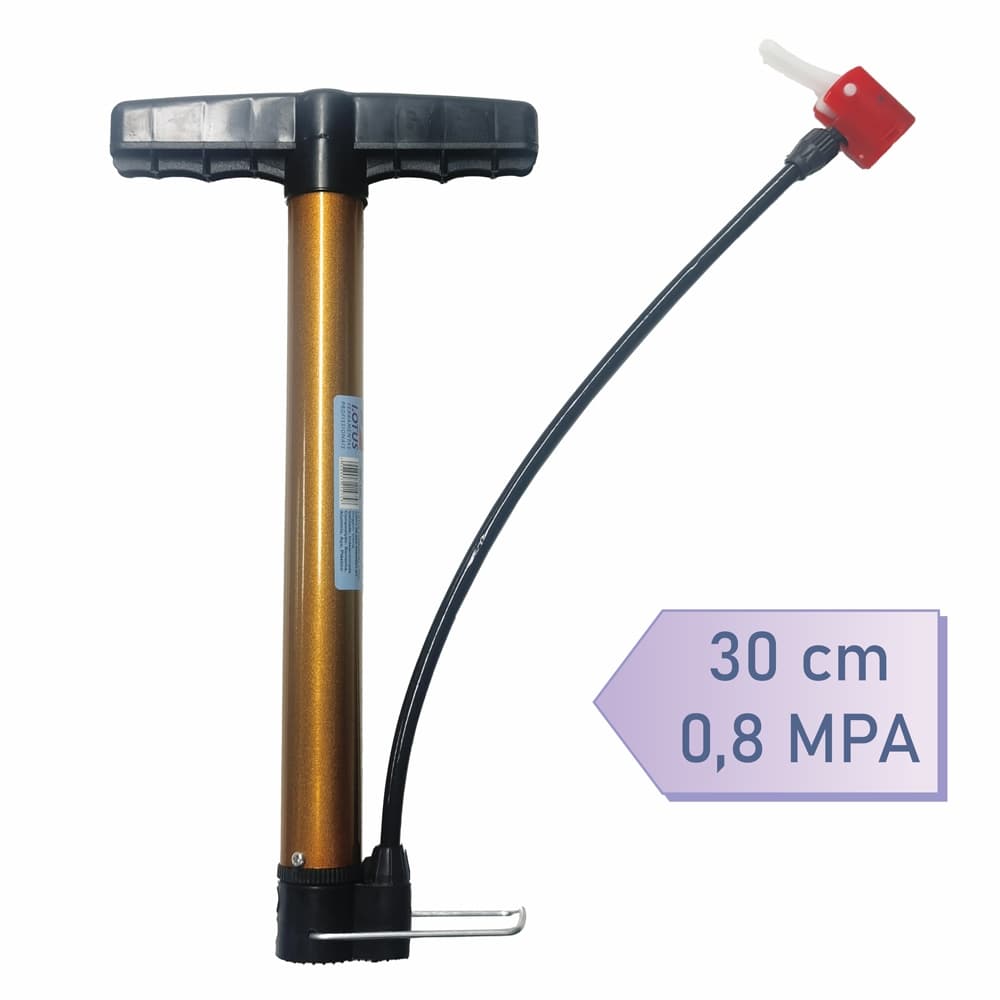 Bomba De Ar Manual Para Bicicletas, Bolas e Infláveis  - Lotus 30cm Bico Fino E Grosso