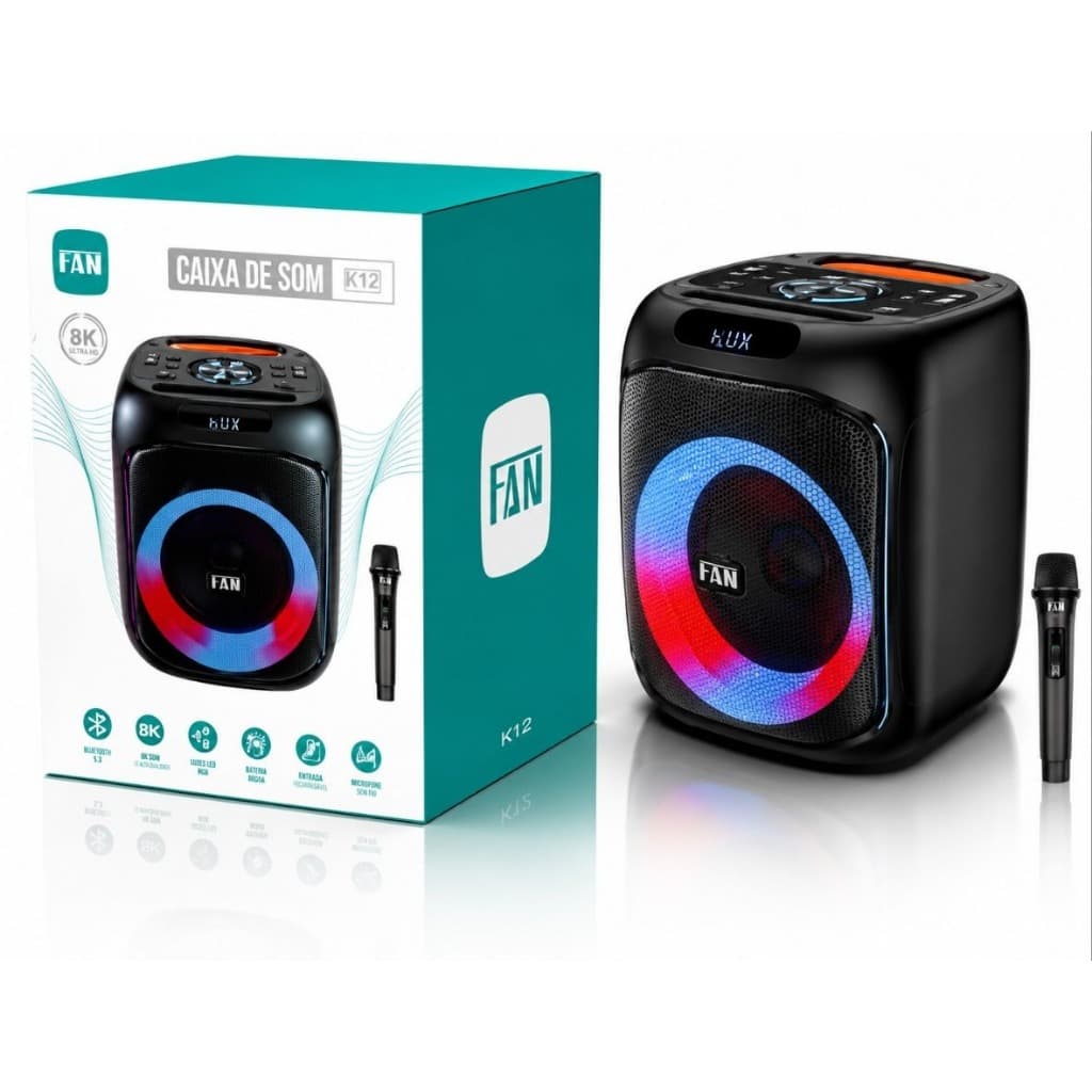Caixa De Som Grande Bluetooth Fm Tws Aux 600w Cor Preto Fam A601/A602 110v/220v