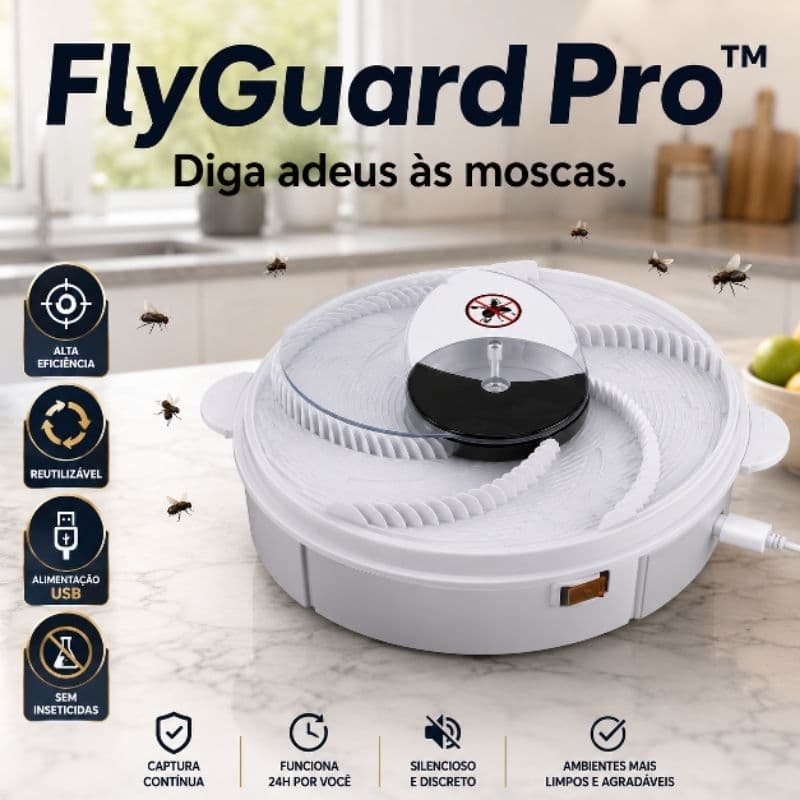 Armadilha Pega Moscas Reutilizável USB Residencial Industrial FlyGuard Pro™ 20cm