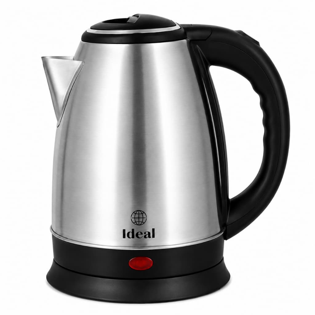 Chaleira Elétrica Inox 1,8L 1000W 127V Ferve Água Chá Café Rápido Com Tampa Desligamento Automático