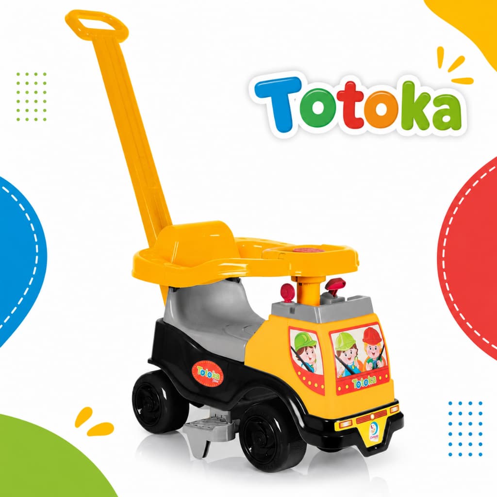 Carrinho De Passeio Totoka Plus Triciclo Infantil Andador Com Empurrador e Proteção