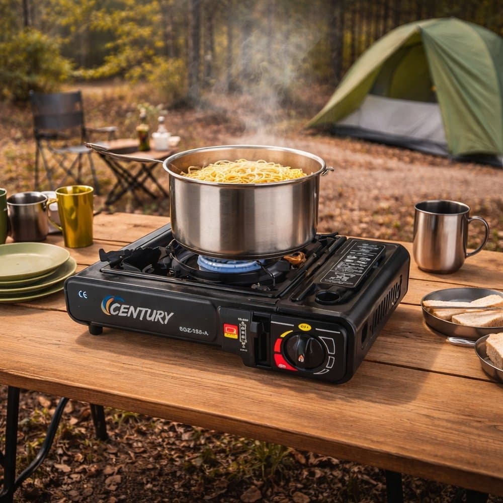 Fogareiro Portátil de Mesa com Maleta para Camping e Cozinha