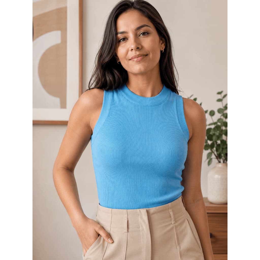 Regata Canelada Feminina Básica.
