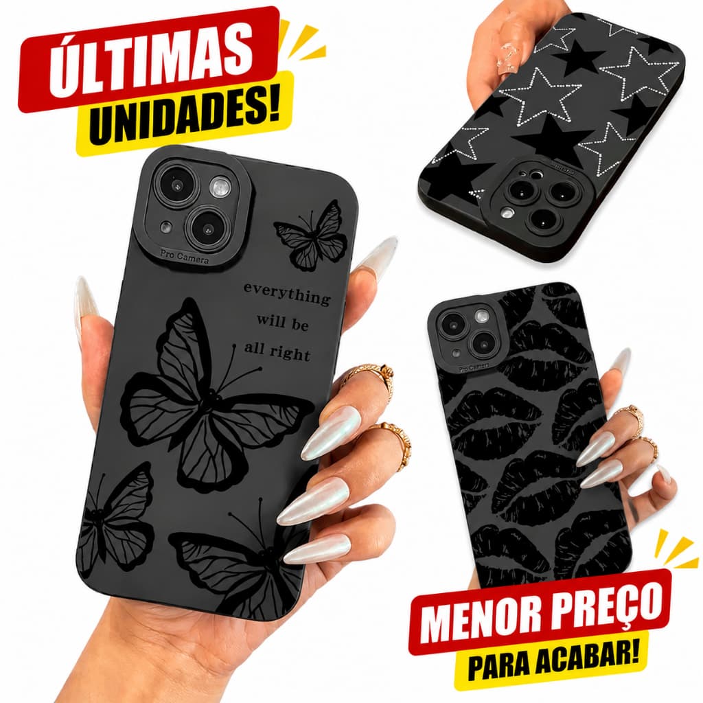 Capa Capinha Preta Personalizada lPhone X Xs 13 Pro Max 14 Pro Max 15 Pro Max Case Silicone Flexível