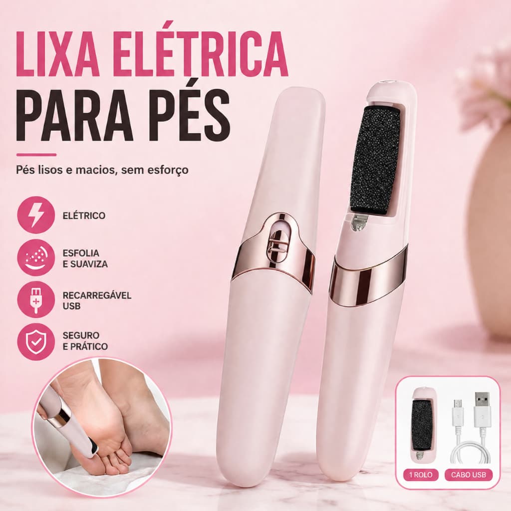 Lixa de Pé Elétrica Recarregável À Prova Dágua Bivolt | MQ-7312