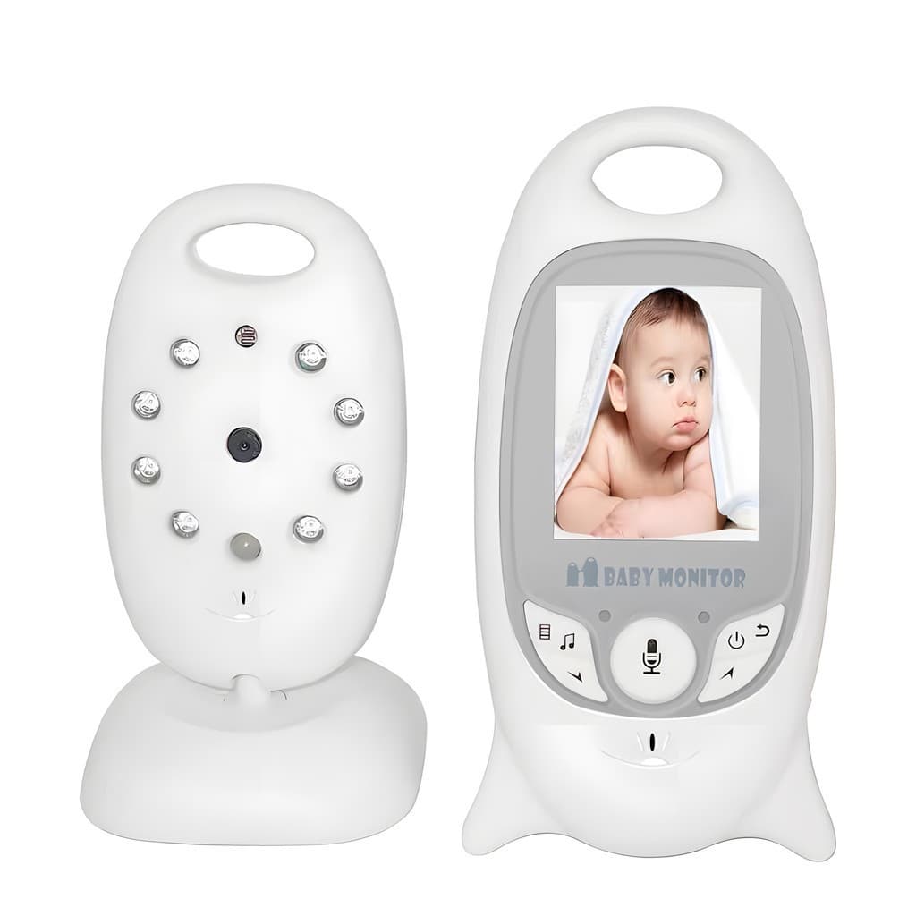 Babá Eletrônica com Câmera Sem Fio  com Monitor Visão Noturna Áudio Bidirecional Sensor de Temperatura Monitor