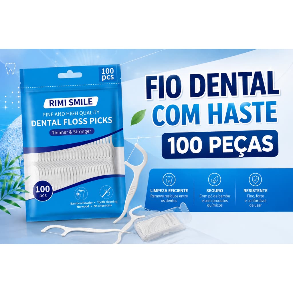 Fio Dental com haste 100 Pcs /Profissional