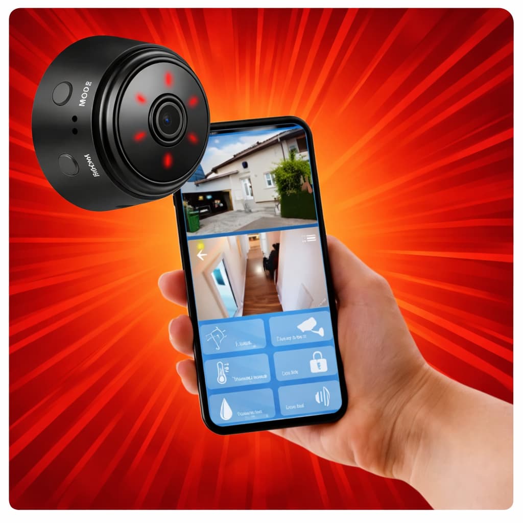 Câmera Espiã De Segurança Hd 1080p Wifi  Micro Sem Fio Filma até 30 dias