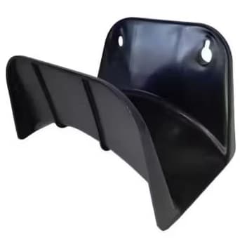 Suporte Para Mangueira Jardim Enrolador Parede Preto + Parafuso e bucha