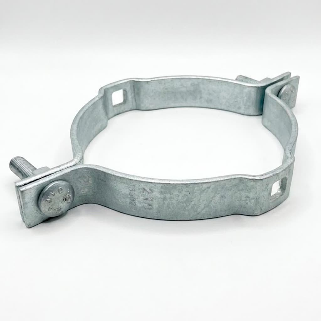 Bipartida Cinta Circular 210mm Abraçadeira P/ Poste Circular Com Parafuso Francês