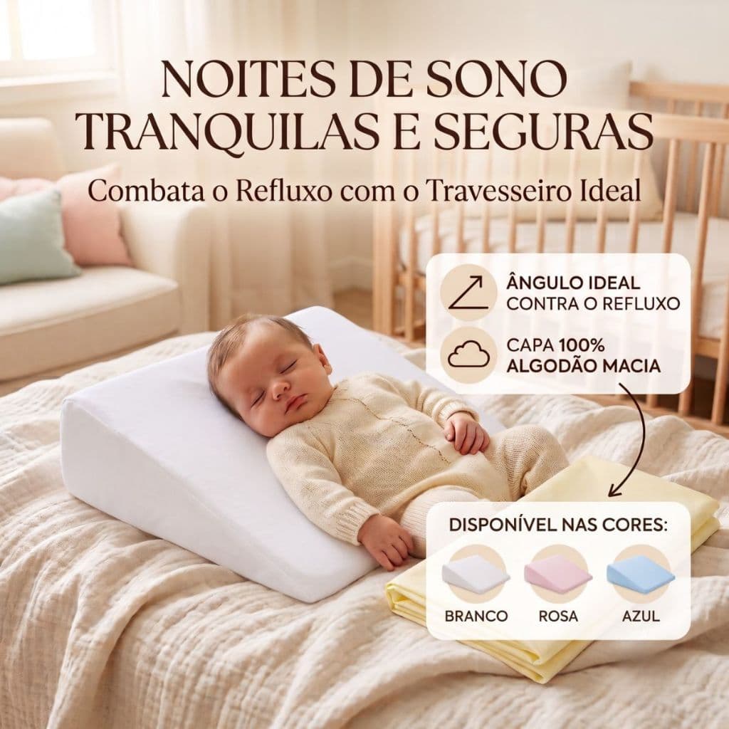 Travesseiro Anti-refluxo Para Berço Carrinho Bebê Rampa Cama Grávida rampa capa 100% algodão
