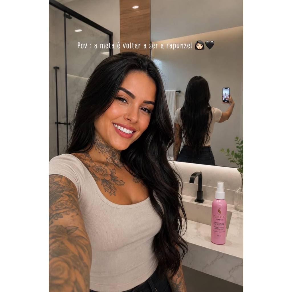 Tonico Poderoso Cabelo Forte e Saudável 120ml | Combate Queda e Falhas Capilares | Puro Fio Femme  - Envio imediato
