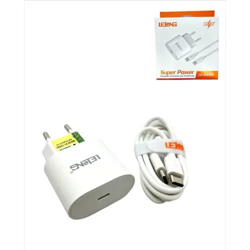 Carregador Turbo de Parede Lelong It-Blue LE-294CC USB-C Type C 20W Branco
