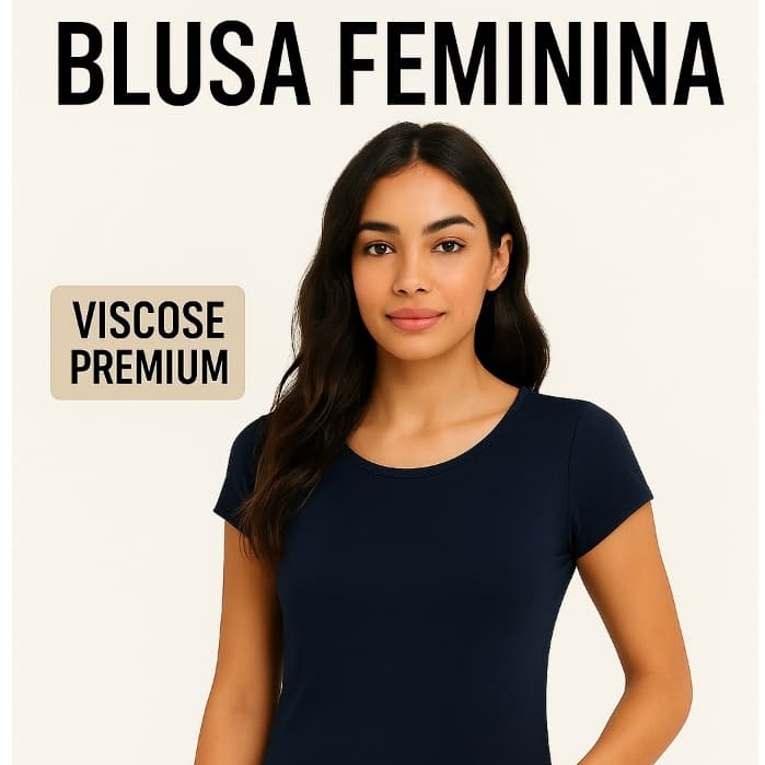 Camiseta Feminina Básica Viscose Lycra Blusinha Baby Look T-Shirt Feminina Justa Blusa Feminina Casual