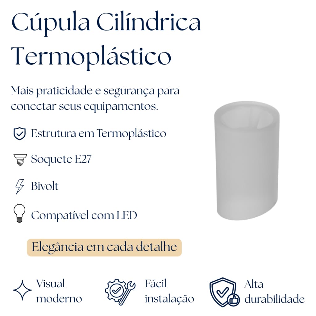 Cupula Para Pendente Cilindrica 21,5 Cm Altura ( Sem Lâmpada ) Branco Preto Azul Rosa Adulto Infantil