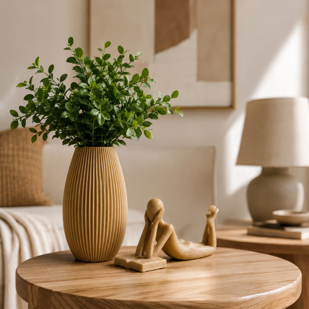 Kit Decorativo Escultura Leitor com Vaso Moderno para Decoração Presente Estátua Estatueta