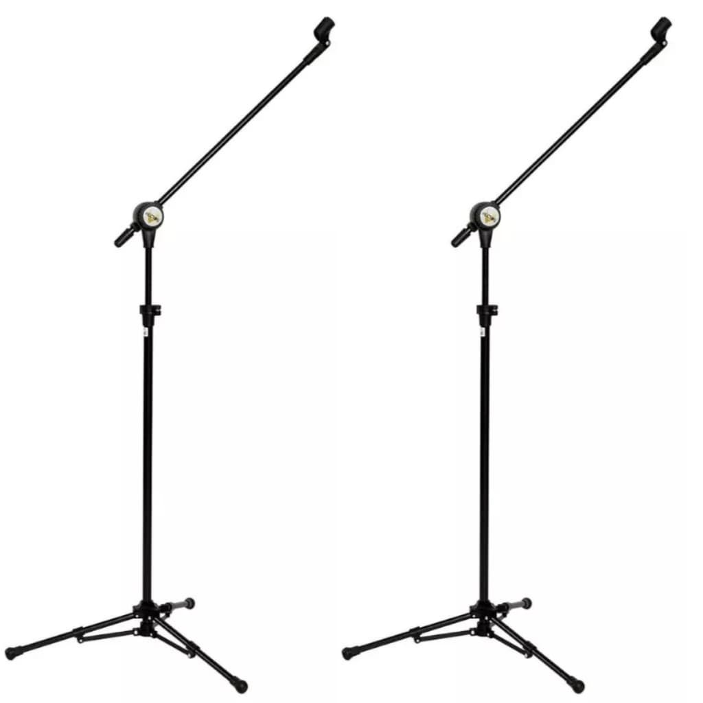 2 Suporte E Pedestal P/ Microfone C/ Regulagem e Tripé Vector