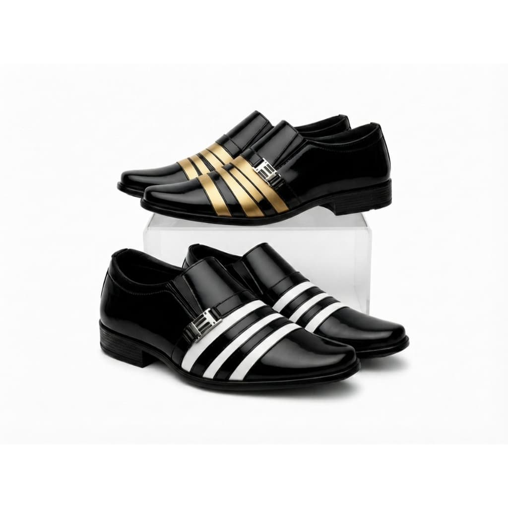 Kit 2 Pares de Sapato Social Masculino Verniz Luxo Exclusivo