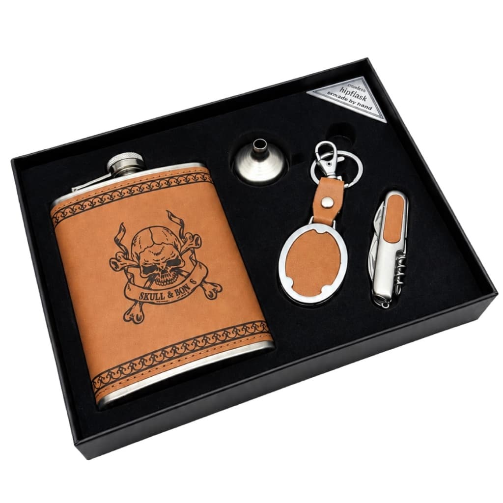Kit Cantil Porta Bebidas Inox Caixa Presente Premium