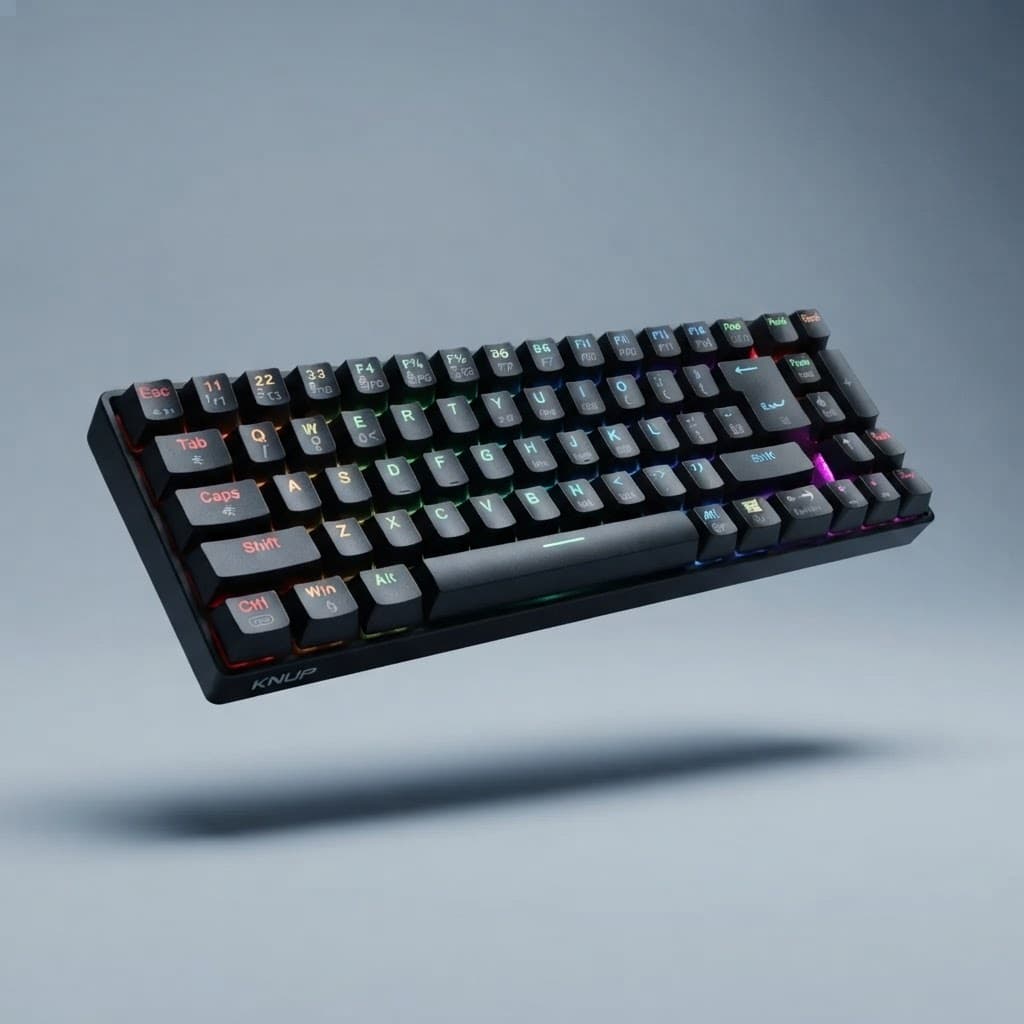 Teclado Mecânico Gamer Knup RGB Switch Blue 61 Teclas