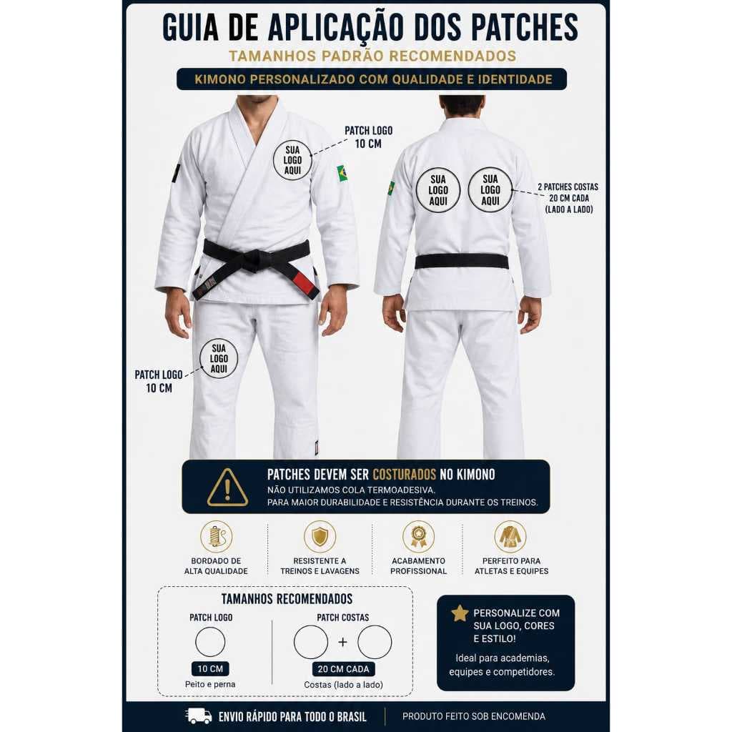 KIT PATCH BORDADO PARA KIMONO JIU-JITSU