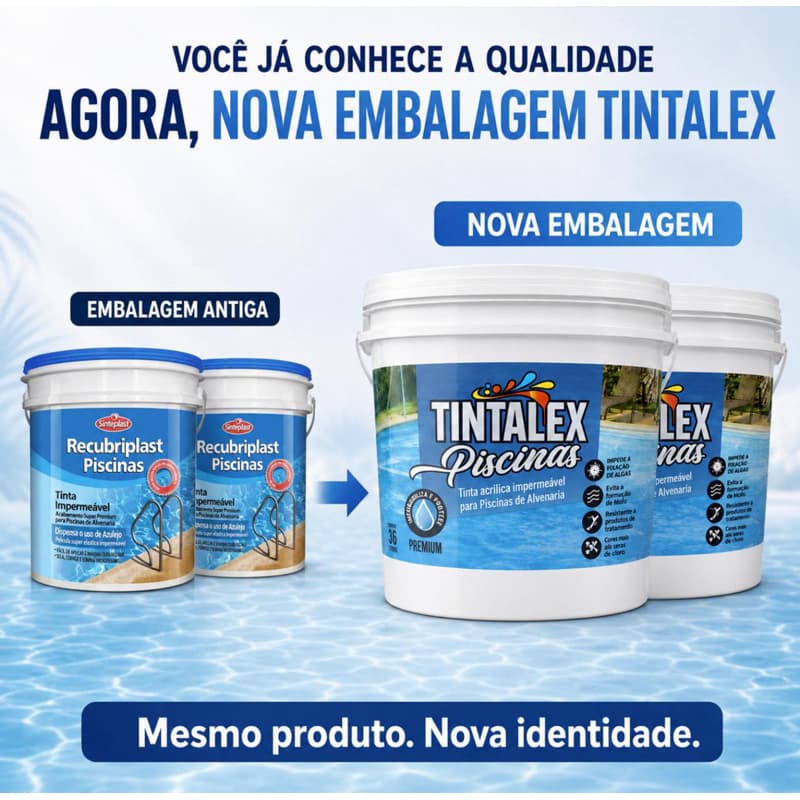 Tinta Para Piscina de Alvenaria kit 2Unidades Azul Sinteplast