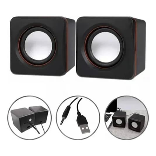 Caixa Caixinha de Som Para PC Notebook 6w Usb P2