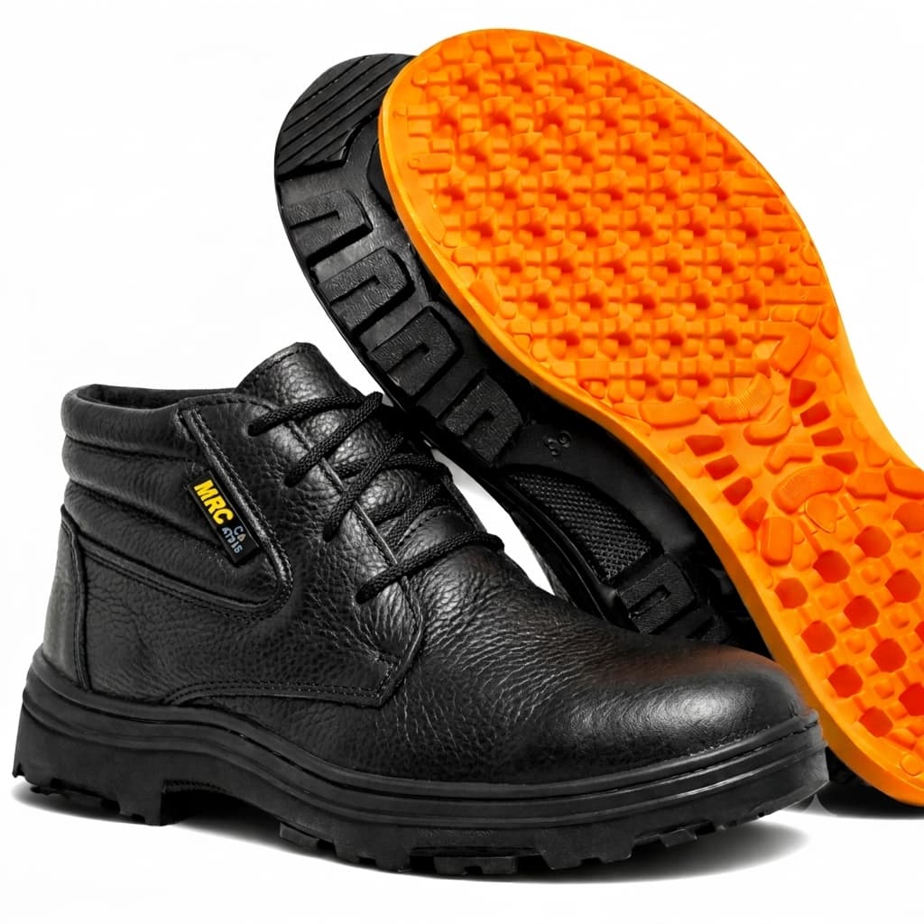 Bota trabalho SEGURANÇA UNISEX EPI C.A 47.915.COURO LEGÍTIMO.COLADO COSTURADO.PALMILHA GEL.BICO PVC!
