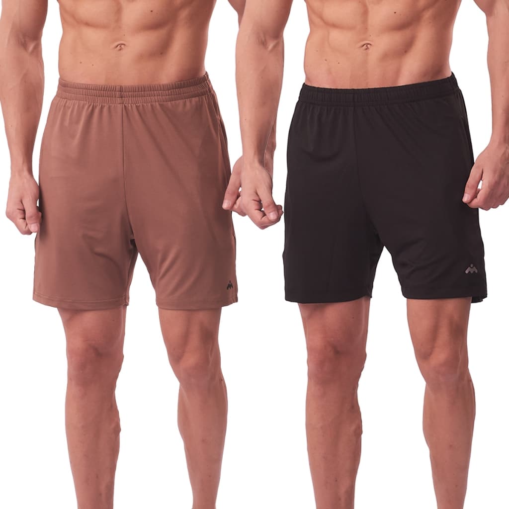 Kit 2 Shorts Dry Fit Mezul Poliflex Elastano Academia Fitness