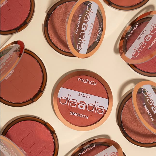 Blush Facial Compacto Mahav Smooth Matte E Cintilante 10g
