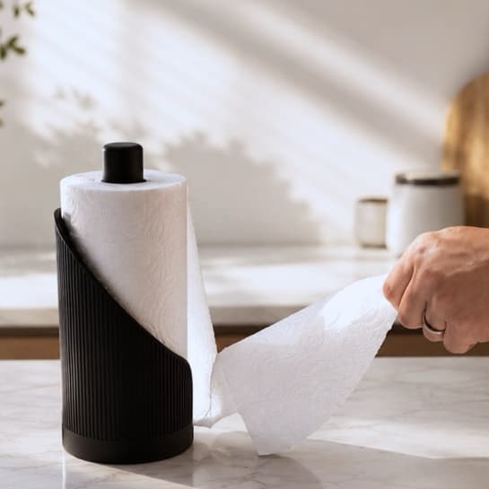 Suporte Porta Papel Toalha 3D em PLA, design moderno, resistente e elegante, organizador de cozinha prático e decorativo