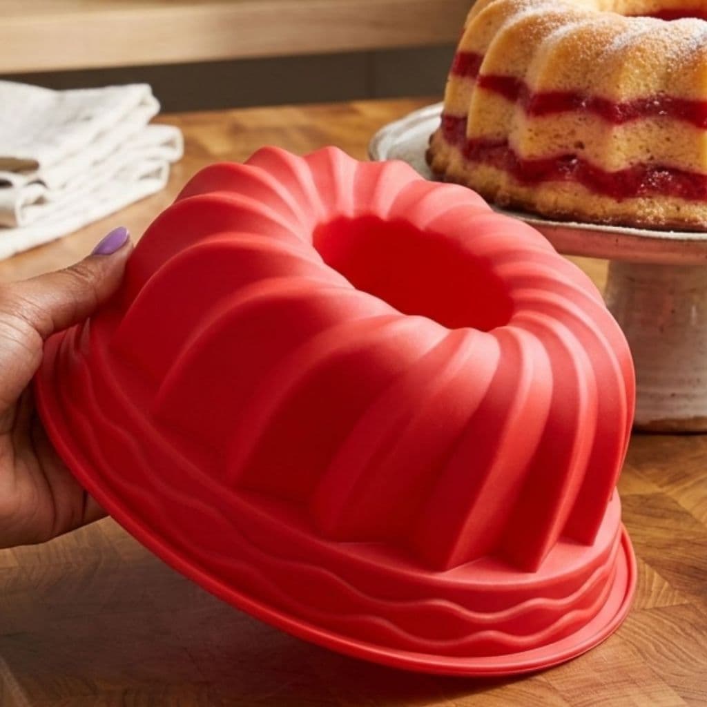 Assadeira Forma De Silicone Para Bolo Pudim Torta Mousse Forno