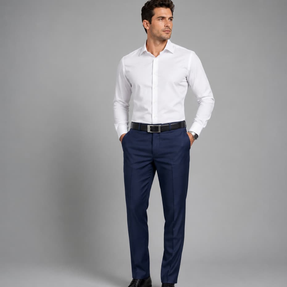 Calça Social Masculina Slim Fit Alfaiataria 5% Elastano Confortável Premium