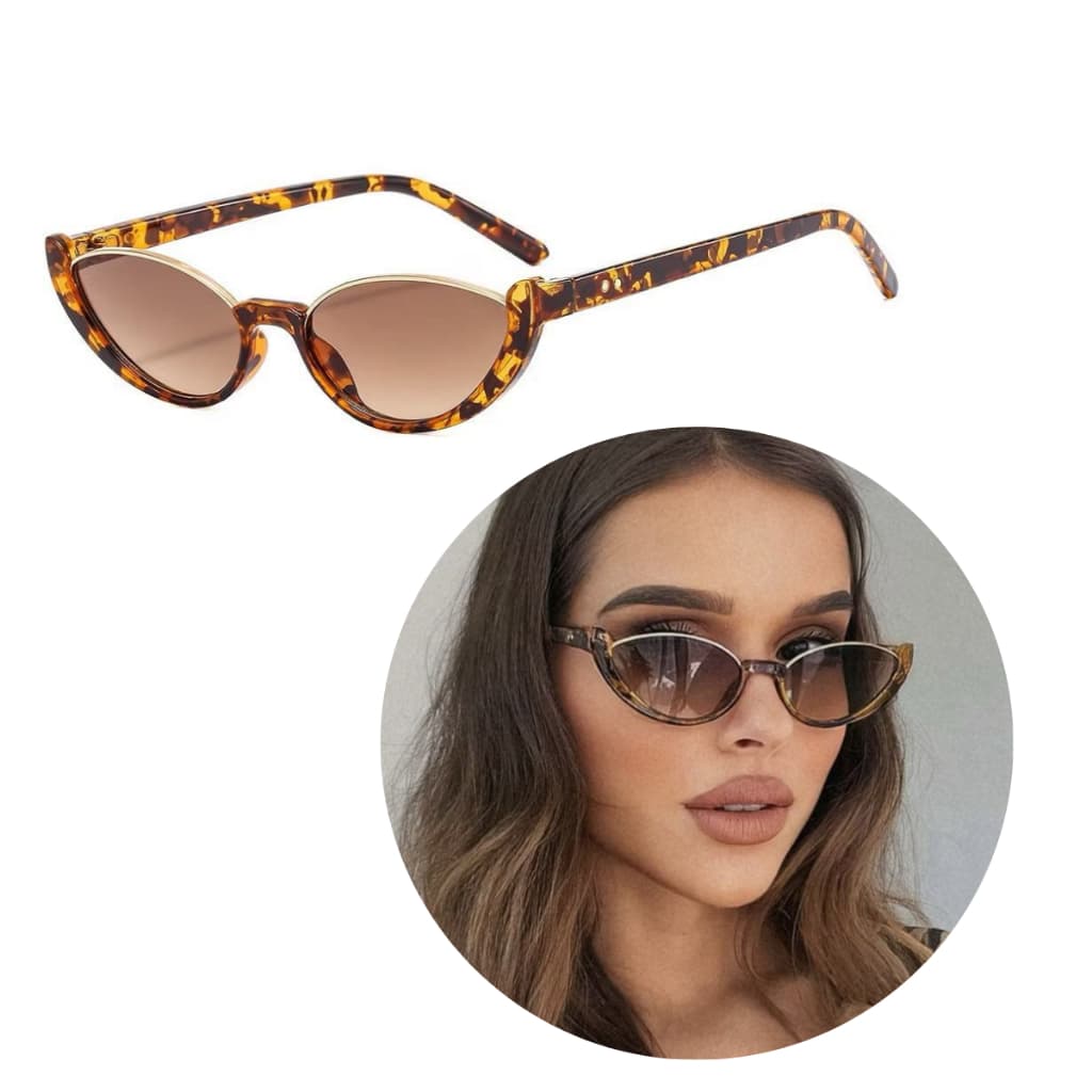 Óculos De Sol Menial Olho De Gato Retro Feminino Vintage Moda Pequeno Envio Imediato