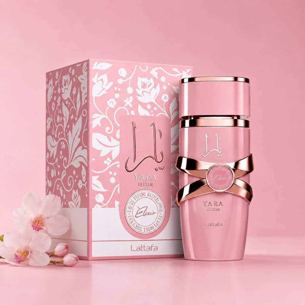 Perfume Árabe Feminino Yara Elixir Lattafa EDP 100ml Original Baunilha Caramelo Âmbar