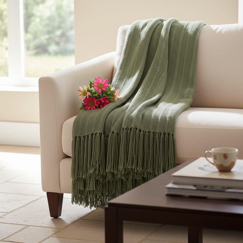 Manta Para Sofa Decoração 1,80x1,20 M. Tear Mineiro, Xale De Sofa, poltona, cama