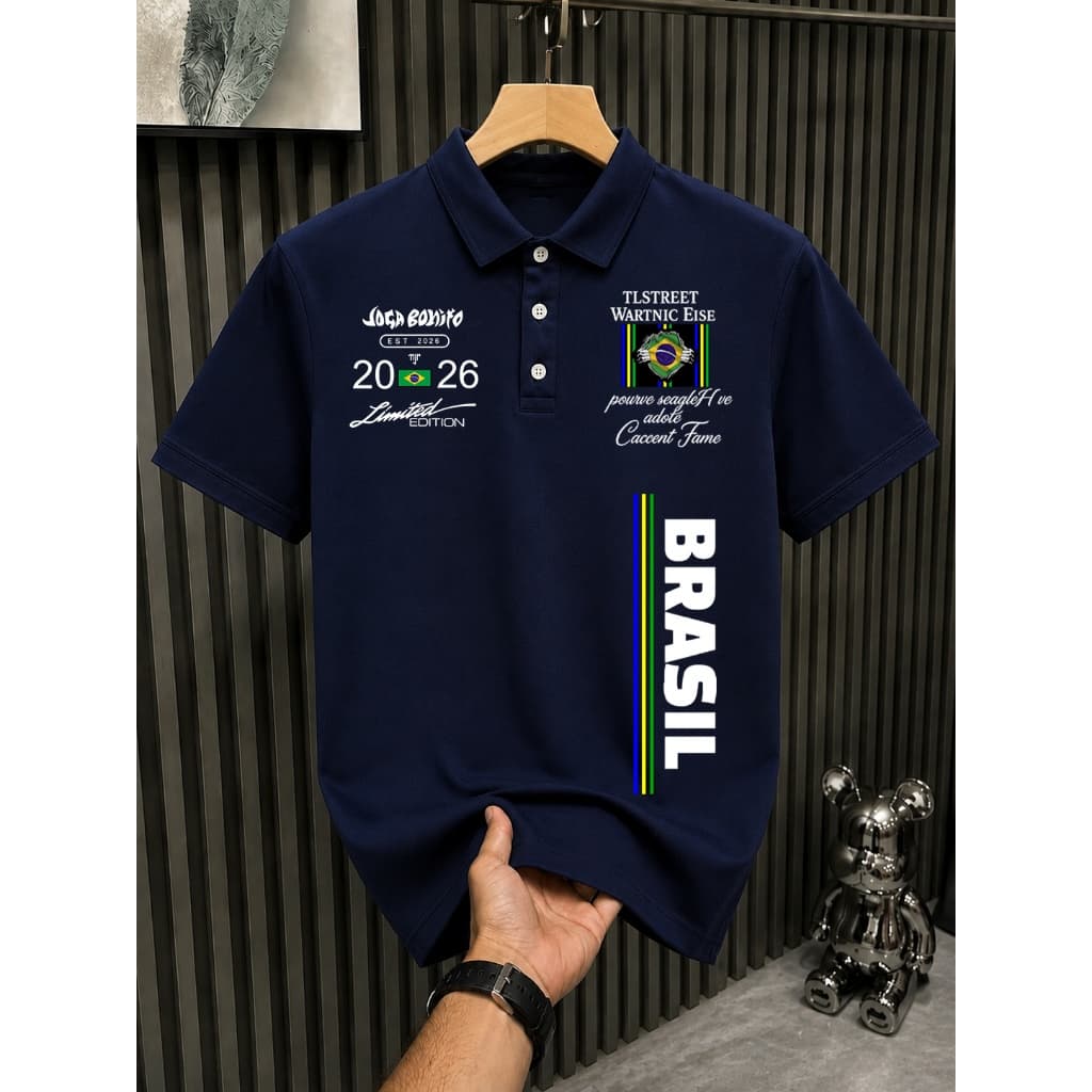 Camisa Polo Brasil Joga Bonitoo Nj.r  Ediçao limitada Esportiva Malha Piquet