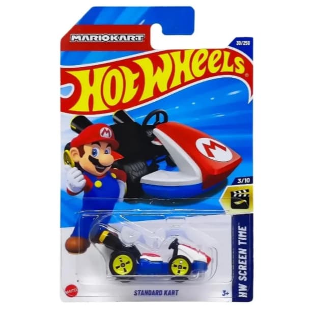 Hot Wheels Mario Kart Standard Kart - Mainline Lote H - Miniatura Mattel Original 1/64