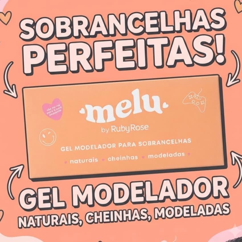 Gel Modelador para Sombrancelhas Melu Ruby Rose