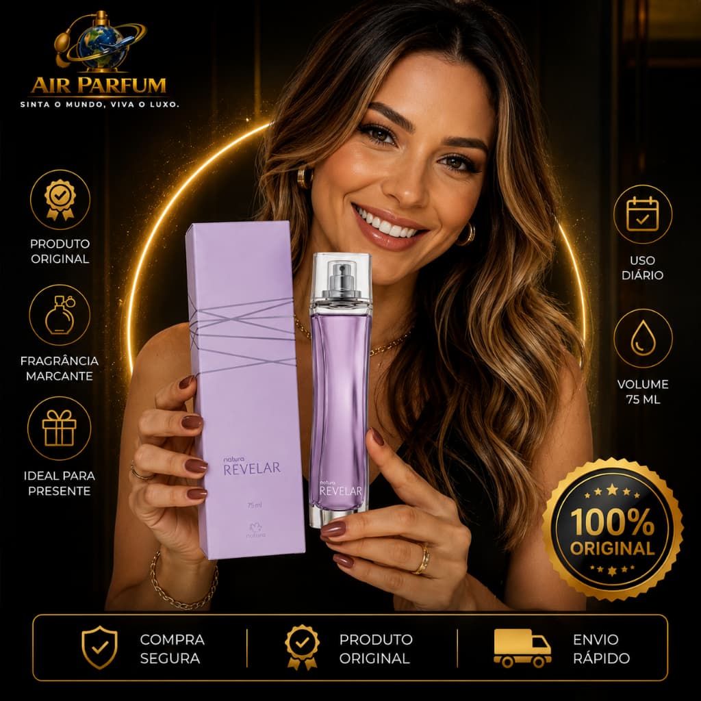 Colônia Revelar Feminina 75ml Deo Colônia Perfume Feminino Fragrância Marcante Original
