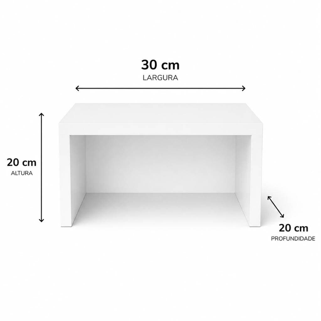Organizadora para Armários – MDF Branco 30x20x20cm