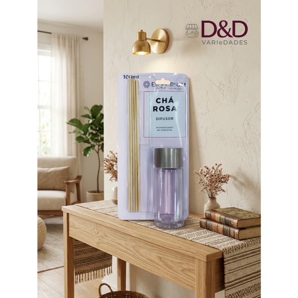 Difusor de Aromas, Aromatizador de Ambientes 100ml com Varetas Difusor Perfumado Longa Duração