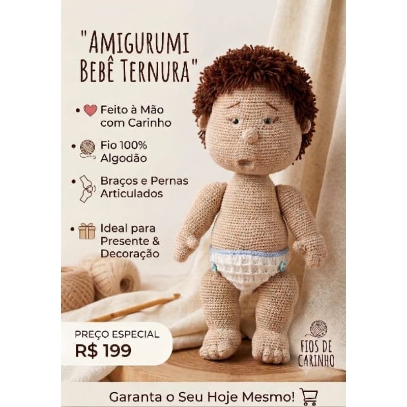 bebê em amigurumi