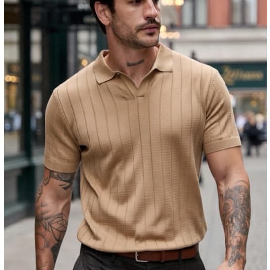Polo masculina de malha modal premium para o verão Camisetas Alfaiataria