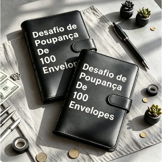 2 Unidades Flipbook Desafio Poupança 100 Envelopes Casal Caderno Gestão Financeira Parceiros Presente