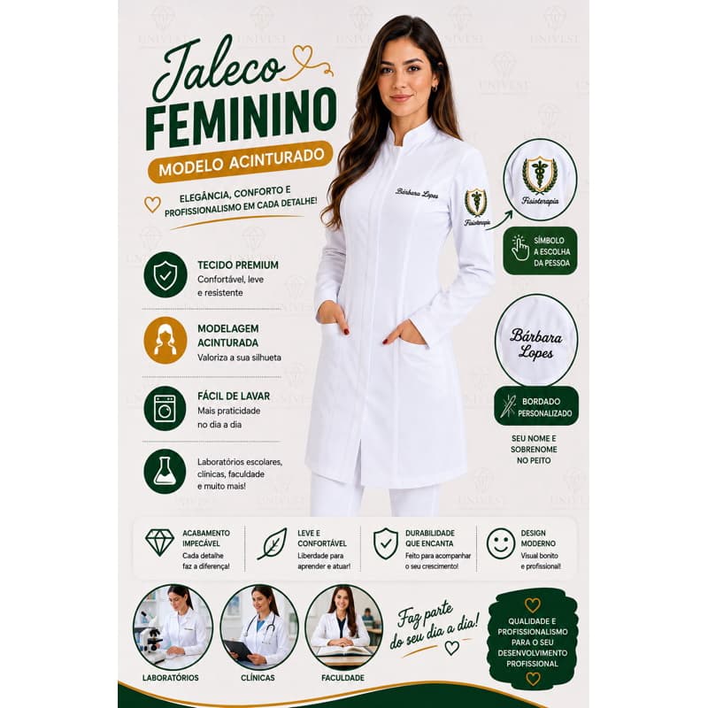 Jaleco Gab Microfibra Personalizado