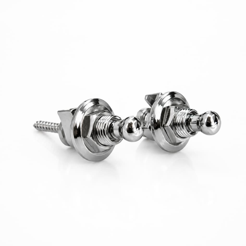 Trava De Correia Strap Lock Cromada Guitarra Violao Baixo