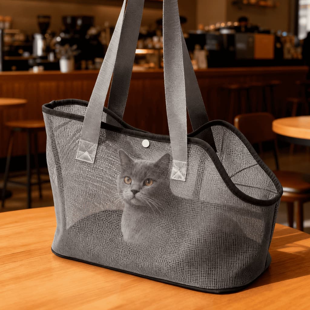 Bolsa Transportadora Pet Respirável para Gatos | Alça Reforçada | Cores
