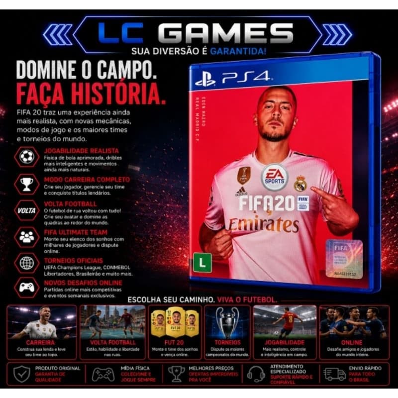 FIFA 2020 Edição Padrão -  PlayStation 4 *mídia física 📀