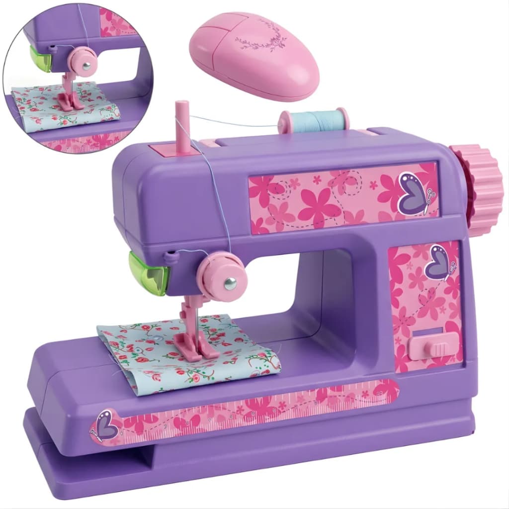 Brinquedo Maquina de Costura Infantil Menina Mini Atelie Presente Criança Linha Acessórios
